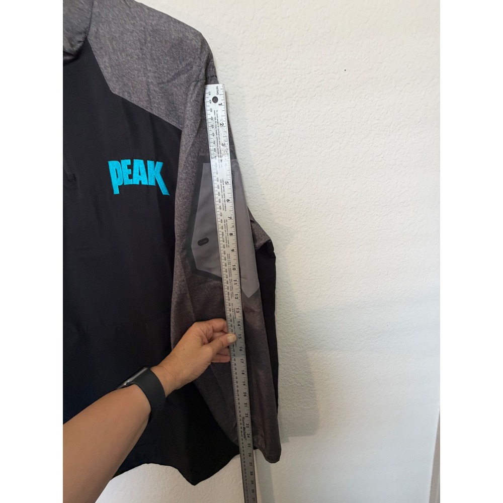 Holloway‎ PEAK Quarter Zip Pullover Jacket Gray Black Adult Large - Picture 14 of 17